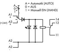 WAGO 789-326 Relais industriel Tension nominale: 24 V/DC Courant de commutation (max.): 12 A 1 inverseur (RT) 10 pc(s)