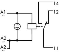 WAGO 789-508 Relais industriel Tension nominale: 230 V/AC Courant de commutation (max.): 12 A 1 inverseur (RT) 1 pc(s)