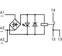 WAGO 789-520 Relais industriel Tension nominale: 24 V/AC Courant de commutation (max.): 16 A 1 NO (T) 1 pc(s)