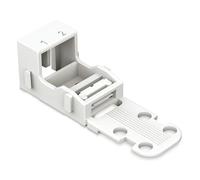 WAGO Adaptateur de Fixation, pour Bornes à 2 Conducteurs, Série 221-4 mm², pour Montage à Vis, Blanc, 221-502 (10 Pcs)