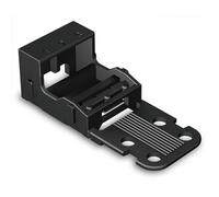 WAGO Adaptateur de Fixation, pour Bornes à 3 Conducteurs, Série 221-4 mm², avec Pied de Fixation à Encliqueter pour Montage Horizontal, Noir, 221-513/000-004 (10 Pcs)