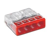 Wago, Borne à Insertion Directe Série 2273, Sachet de 10, 4 Entrées, Compatible Fils Rigides 0.5-2.5 mm², Tension 450V, Courant 24A, Longueur Dénudage 11mm, Installation Rapide et Sécurisée