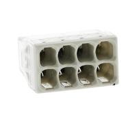 Wago, Borne à Insertion Directe Série 2273, Sachet de 10, 8 Entrées, Pour Fils Rigides 0,5-2,5 mm², Tension 450V, Courant 24A, Longueur Dénudage 11mm, Installation Rapide et Sécurisée