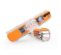 Wago, Borne à Leviers In Line S221, 4mm², Orange, Compatible Conducteurs Rigides et Souples 0.2-4mm², Actionnement à Leviers, 450V, 32A, Design Compact, Garantie 2 Ans, Connexion Directe et Sécurisée