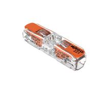 Wago, Bornes à Levier Longitudinales Série 221, Sachet de 10, Pour Fils Rigides, Semi-Rigides et Souples 0.2-4 mm², Tension 450V, Courant 32A, Longueur Dénudage 11mm, Connexion Rapide et Sécurisée
