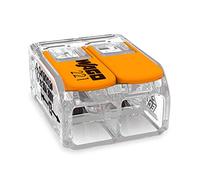 Wago Bornes de connexion compactes Lot de 50 - 2 voies - Levier de commande - 0,5-6 mm² - Transparent - Polycarbonate (PC) - Montage sur rail DIN - 32 A - 450 V - -40 à 105°C