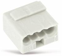 WAGO Bornes Micro pour Boîtes de Dérivation, pour Conducteurs Rigides, 0,8 mm, 4 Conducteurs, Boîtier Gris Clair, Température Ambiante Max. 60 °C, Gris Clair (100 Pcs)
