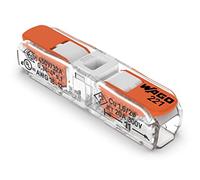 WAGO Connecteur électrique 2 conducteurs 221-2401, Bornes de rangée, TERMINAL_BLOCK, Gris, Vis, 4 mm², 2 positions, 2 pôles, 2 contacts, 4.5V AC, Suspension libre