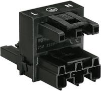 WAGO Distributeur en H Alimentation mâle, Alimentation femelle - Alimentation femelle Nombre total de pôles: 2 + PE noir 1 pc(s)