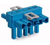 WAGO Distributeur en T Alimentation mâle - Alimentation femelle, Alimentation femelle Nombre total de pôles: 5 bleu 50 pc(s)