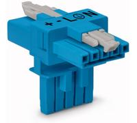 WAGO Distributeur en T Alimentation mâle - Alimentation femelle, Alimentation femelle Nombre total de pôles: 5 bleu 25 pc(s)