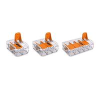 Wago Ensemble de bornes de raccordement, 25 x 221-412, 25 x 221-413, 15 x 221-415, conducteurs de 0,14 à 4 mm² Design compact avec Levier par Gas N Pow3r.