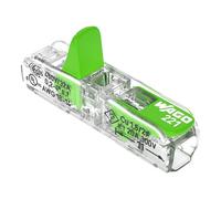 WAGO Green Range Connecteur de passage à 2 conducteurs avec levier 221-2431 | Section nominale : 4 mm², avec levier, convient à tous les types de conducteurs, 60 pièces