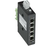 Wago Commutateur réseau 852-111 – Fast Ethernet (10/100), Full duplex, Grille de montage – Noir