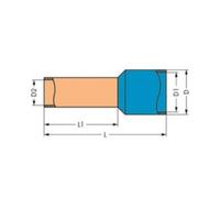 WAGO Kontakttechnik Embout Douille pour 4 mm² / AWG 12 avec collerette plastique gris (100 pièces)