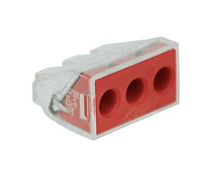 WAGO Limit 773-173 Connecteur de fil à pousser 3 pôles, Orange/transparent, 25-60 mm