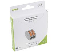 Borne de raccordement WAGO 222-412 flexible: 0.08-4 mm² rigide: 0.08-2.5 mm² Nombre de pôles: 2 gris, orange 10 pc(s)