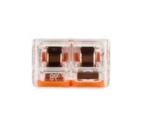 WAGO Lot de 10 mini bornes de connexion rapide à levier S221 pour fils souples et rigides à levier 2 entrées