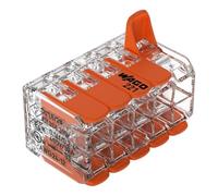 Borne de raccordement orange avec levier 10 fils Wago 221-420