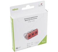 WAGO Lot de 5 bornes de boîte de jonction 773-173/995-005 - 3 conducteurs, jusqu'à 6 mm², bornes de connexion compactes pour conducteurs monofils et multifils, sécurité d'application confirmée, forme