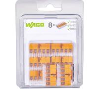 WAGO® Lot de 8 bornes à levier 5 fils 4 mm² 221-415