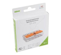 WAGO Lot de 8 bornes de connexion 221-415 - 5 broches - Jusqu'à 4 mm² - Connecteur de câble compact avec levier - Pour tous les types de conducteurs dans le monde entier - Sécurité d'utilisation