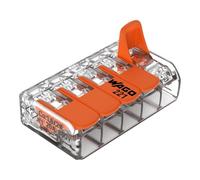 WAGO Lot de 8 bornes de connexion 221-415 - 5 broches - Jusqu'à 4 mm² - Connecteur de câble compact avec levier - Pour tous les types de conducteurs dans le monde entier - Sécurité d'utilisation