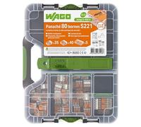 WAGO - Malette de 80 bornes de connexion S222 2, 3, et 5 entrées pour fils souples et rigides