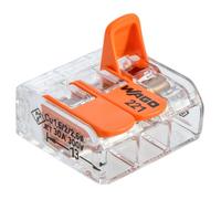WAGO Sachet 3 bornes S221 3 entrées fils souples et rigides 0.5 à 6mm²