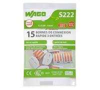 WAGO - Sachet De 15 Bornes De Connexion Automatique 3 Entrées