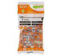 WAGO Sachet de 25 bornes 2 entrées en ligne S221
