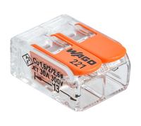 Sachet de 3 bornes S221 2 entrées fils souples et rigides 0.5 à 6mm²