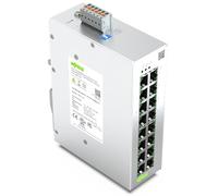 WAGO Switch industriel 852-1816 | avec 16 voyants d'autonégociation et de diagnostic du panneau avant des ports ETHERNET 10/100/1000 Mbit/s, prend en charge jusqu'à 8 000 adresses MAC absolues