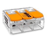 10 pièces Wago 221-613 Borne de raccordement 3 fils avec levier 0,5-6 qmm petit modèle, transparent