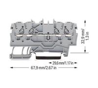 WAGO WAGO 4L bornes de connexion 1 mm² gris TopJob 2000-1401 Quantité:100