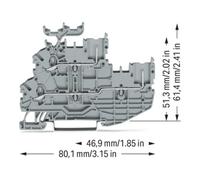 WAGO WAGO Bornier de base double niveau 2020-2231 L/I 1 conducteur/1 broche Quantité:50
