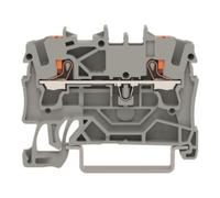 WAGO WAGO Bornier de passage 2 conducteurs 2202-1201 2,5 mm² gris avec bouton-poussoir Quantité:1