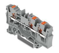 WAGO WAGO Bornier de passage 2204-1301 4mm² gris 3 conducteurs Quantité:50