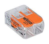 WAGO WAGO COMPACT-Connecteur 2 x 0,2-4 mm² transparent 5 pièces sachet avec rail Quantité:1