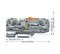 WAGO WAGO Connecteur de séparation conducteur de terre 230V gris 6 mm² 2006-1671/1000-851 Quantité:1