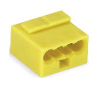 Wago Borne micro pour boîte de dérivation 243-504 – 4 fils, boîtier jaune (100 Pcs)