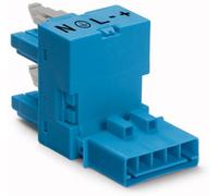WAGO WAGO GmbH & Co. KG Distributeur en H Alimentation mâle - Alimentation femelle, Alimentation femelle Nombre total de pôles: 5 bleu 50 pc(s)