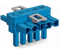 WAGO WAGO GmbH & Co. KG Distributeur en T Alimentation mâle - Alimentation femelle, Alimentation femelle Nombre total de pôles: 5 blanc 50 pc(s)