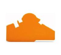 WAGO WAGO GmbH& Co. KG Plaque de terminaison et de séparation orange, épaisseur 1,5 mm 282-386 Quantité:10