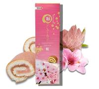 Wagokoroll Castella Roll Cake, Sakura (Cherry Blossom) Flavor - Authentic Japanese Confectionery, Asian Sweets, Made in Japan by Penguin, 200g (Pack of 1, Sakura)