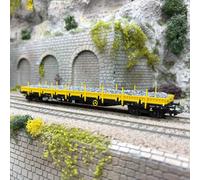 Wagon à bords bas type Res, ranchers pliables, chargement ballast, «On Rail GmbH
