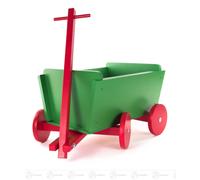 Wagon À Jouets Vert Avec Roues Rouges LxHxP 48 Cm X 22,5 Cm X 30 Cm NEUF
