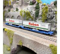 Wagon articulé double poche, Sdggmrs 738 / T3000e, "Raben", VTG, Ep. VI - ROCO 6