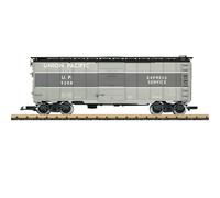 Wagon boxcar acier « Express Service », livrée jaune/gris, Union Pacific USA, Ep