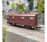 Wagon couvert type Wg, livrée brun, SNCF, Ep. IV - PIKO 96638 - HO 1/87
